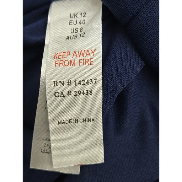 Midnight Blue Little Mistress London Highly Embellished Beaded Dress US 8 - Picture 7 of 9